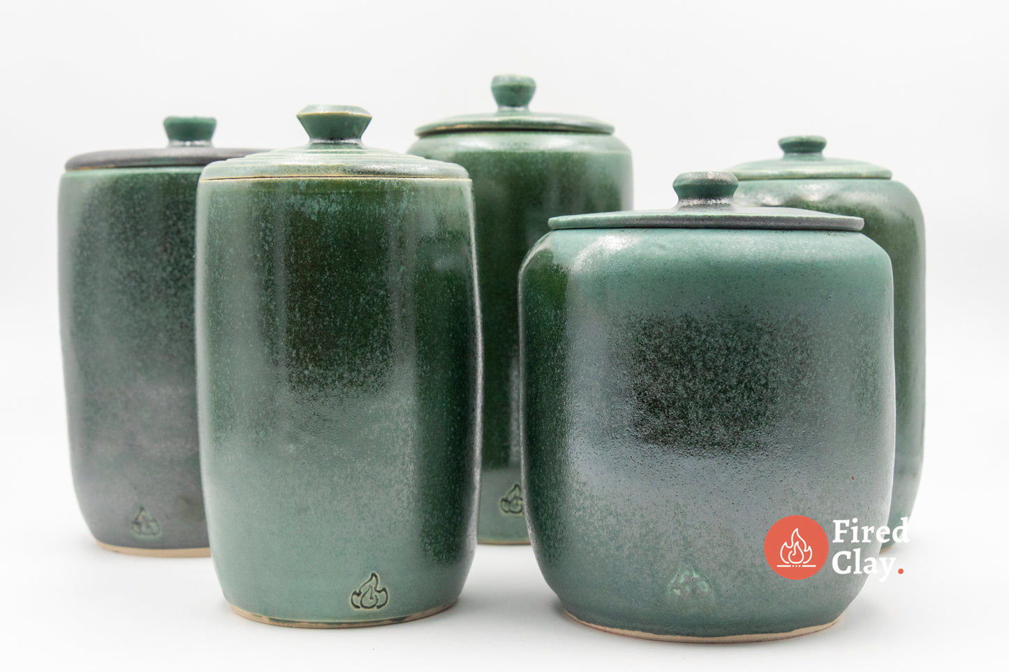 Tall Jade Lidded Jar