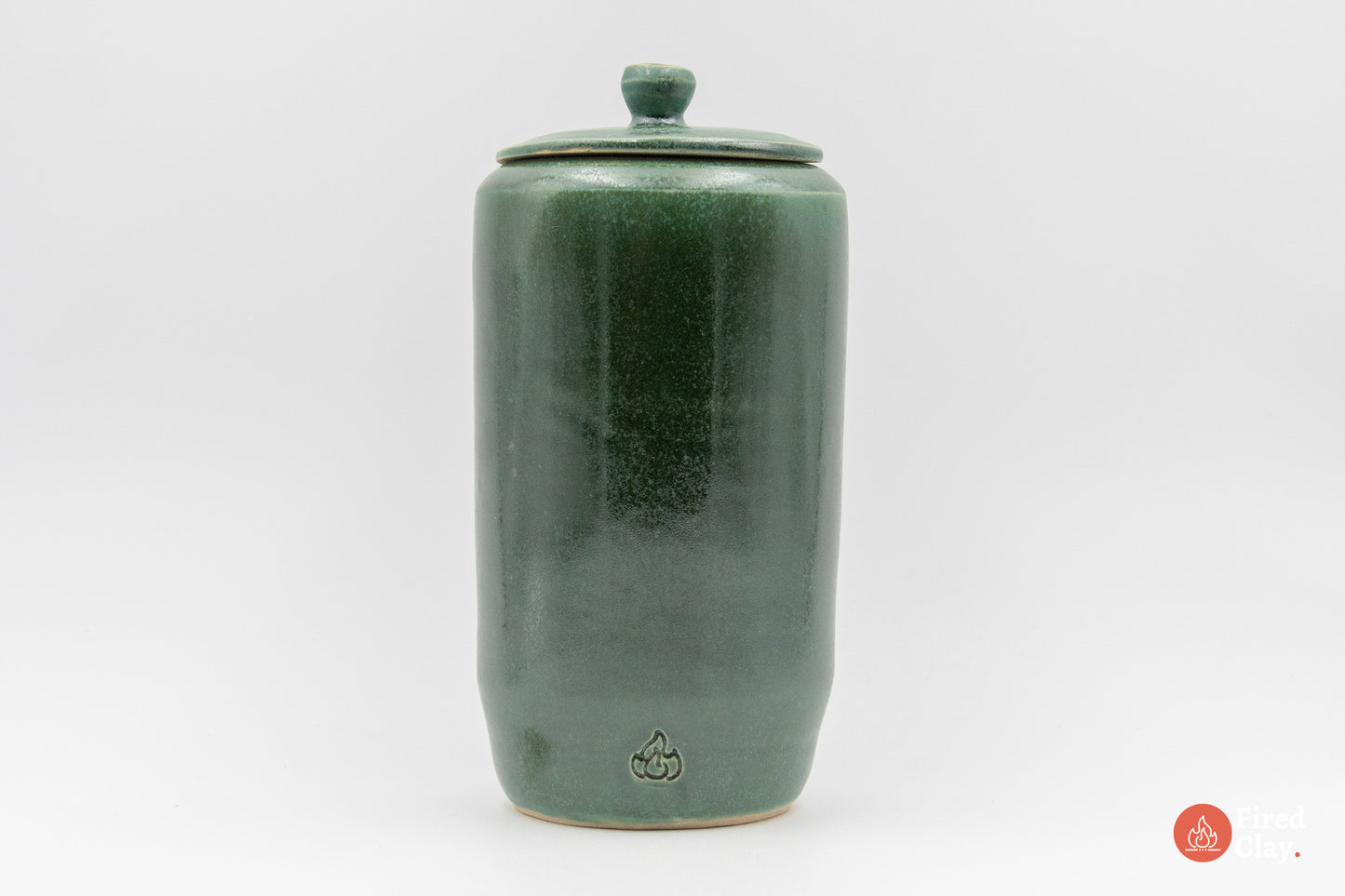 Tall Jade Lidded Jar