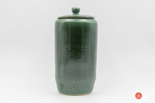 Tall Jade Lidded Jar